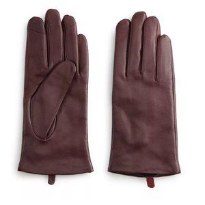 Fleece Lined Leather Tech Gloves